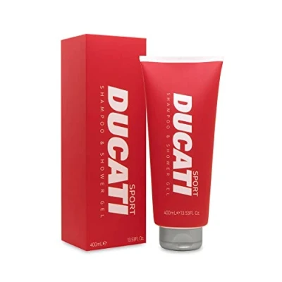 Image of Ducati Sport Shampoo &amp; Shower Gel Oriental, Fougère Woody Fragrance Men&#039;s Grooming Collection Lavender, Sandalwood Vanilla Scent Refreshing Body Wash Cleanser 400ml