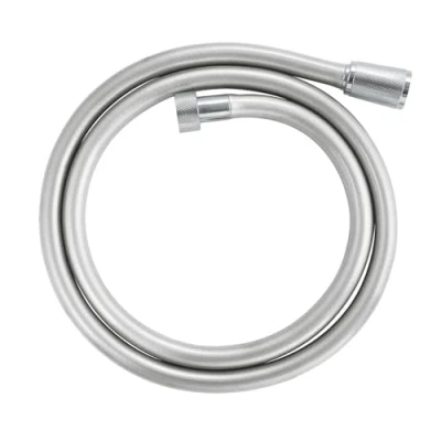 Image of GROHE VitalioFlex Silver Long Life TwistStop Shower Hose 1.25 m (Tensile Strength 50 kg, Pressure Resistance Up to 12 Bar, Heat 75C, Universal Connection G 1/2&#039;&#039; x 1/2&#039;&#039;), Chrome, 22110000