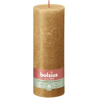 Image of Bolsius Pillar Candle Rustic Spice Brown 19 cm / ø 7