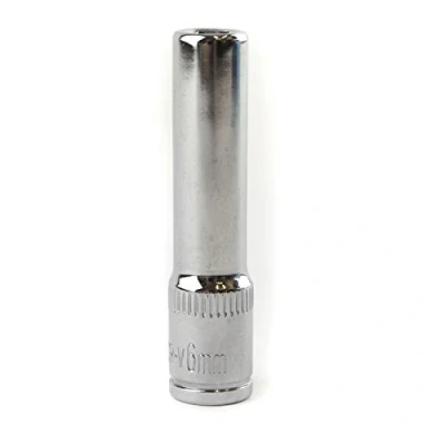 Image of 6mm 1/4&quot; Drive Double Deep Metric Socket Single Hex / 6 Sided Bergen