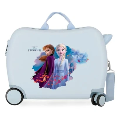 Image of Disney Frozen Nature is magical Blue Kids Rolling Suitcase 50 x 39 20 cm Rigid ABS Combination Lock 34 Litre 2.1 kg 4 Wheels Hand Luggage