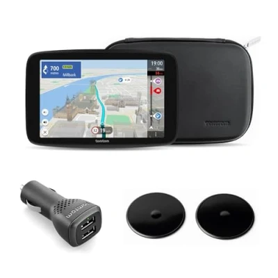 Image of TomTom Campervan and Caravan Sat Nav GO Camper Max 2nd premium Pack (7&quot; screen with camper&amp;caravan POIs, updates via Wi Fi, Traffic, saving vehicle profiles, world maps, accessories)