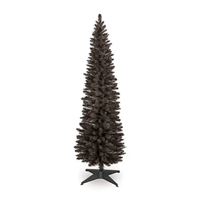 Image of Trans Continental 6ft Black Pencil Slim Christmas Tree (CT07672)