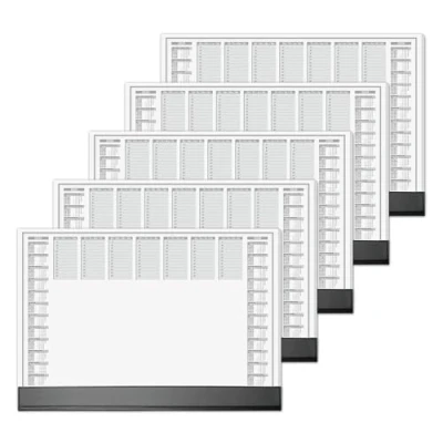 Image of SIGEL HO365 Paper Desk Pad, with 2 year calendar, daily, weekly planner and protective strip, A2 (59.5 x 41 cm), 80gsm, 40 sheets, 5 pcs.