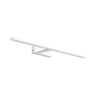 Image of TK Lighting Gallery LED wall lamp, chrome coloured, metal width 62 cm IP44