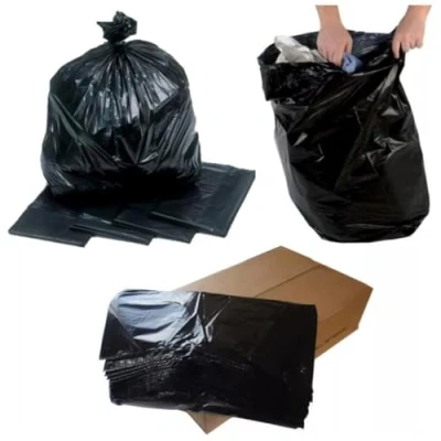 Image of HOT BARGAINS Black Refuse Sacks Heavy Duty Rubbish Bin Bags Size 18&quot; x 29&quot; 39&#039;&#039; Capacity 90L (200)