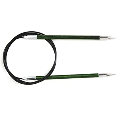 Image of KNITPRO KP29058 Royale: Knitting Pins: Circular: Fixed: 40cm x 5.50mm, Birchwood, brass, Multi Colour