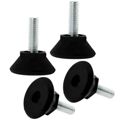 Image of M6 x 17 24 Screw on Levelling Feet Floor Protector Adjustable for Machine Furniture Table Desk Foot 4 Pack