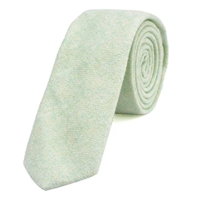 Image of DonDon Narrow Men&#039;s Cotton Tie 2.36 inch 6 cm pastel green