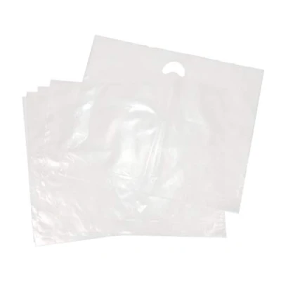 Image of Carrier Bags Clear Heavy Duty 22&quot; x 18&quot; 3&quot; / 550mm 450mm 75mm Pack of 50