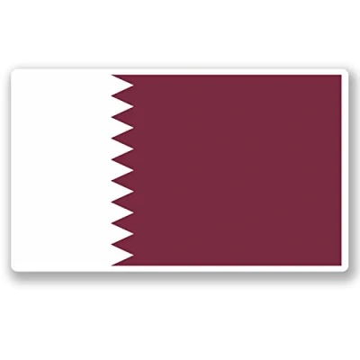 Image of 2 x Qatar Doha Vinyl Sticker Luggage Travel Bike Laptop Map Flag Car Decal #5403 (10cm Wide 6cm Tall)