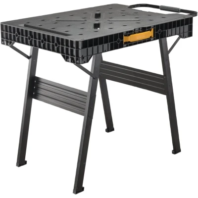 Image of Stanley FatMax foldable workbench (loadable up to 455kg, with metal legs for maximum stability, large work surface, practical handle, quick assembly) FMST1 75672
