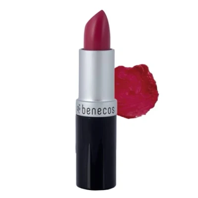Image of Benecos Natural Cosmetics Lipstick Shimmering with Organic Jojoba Oil &amp; Beeswax Pink Rose 4,5 g