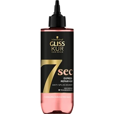Image of Gliss Kur 7 Sec Express Repair Split Ends Miracle (200 ml), Hair Treatment, Repairs in Just Seconds, for 7x Stronger and Less Breakage