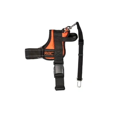 Image of RAC Pet Dog In Car Vehicle Adjustable 40 60cm Strong Nylon Lead Harness Seatbelt Connector Strap