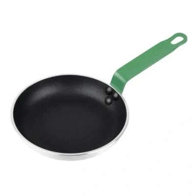 Image of Hygiplas Frypan Aluminium Non stick Teflon Platinum Plus Green Handle 200x35mm
