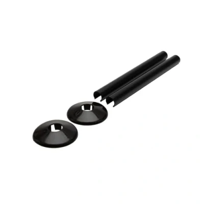 Image of Talon Snappit Radiator Pipe Covers &amp; Collars BLACK
