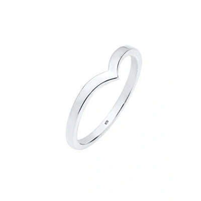 Image of Elli Ring Ladies V Shape Stacking Trend in 925 Sterling Silver
