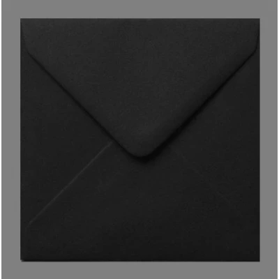 Image of 100 MATT BLACK 100gms SQUARE GUMMED ENVELOPES 155mm x (6&#039;&#039; 6&#039;&#039;)