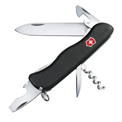 Image of Victorinox Picknicker Swiss Army Knife, Large, Multi Tool, 11 Functions, Locking Blade, Black
