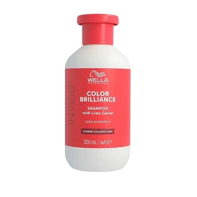 Image of Wella Professionals Invigo Color Brilliance Professional Hair Care, Colour Protection for Coarse Hair, Vibrant Colour, Shampoo 300ml