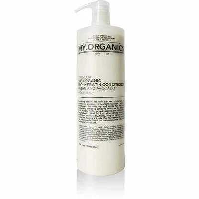 Image of Organic Keratin Conditioner 1000ml Nourishes, Strengthens, and Fights Frizz Free of Sulphates SLES Cruelty Eco Friendly My.Organics