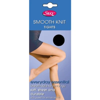 Image of Silky Womens/Ladies Smooth Knit Tights Extra Size (1 Pairs) (X Large (48 54)) (Black)