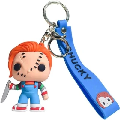 Image of EZB Chucky Horror Keyring Quirky Gift idea for Men Women Boys &amp; Girls Scary Keychain