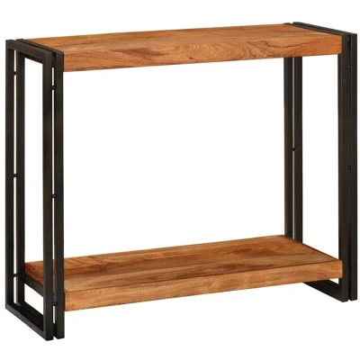 Image of vidaXL Console Tables Brown 90 x 33 75 cm Solid acacia wood