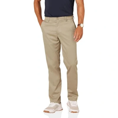 Image of Amazon Essentials Men&#039;s Straight Fit Stretch Golf Trousers, Khaki Brown, 32W / 31L