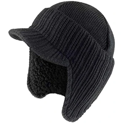 Image of RockJock Peaked Beanie Hat Black