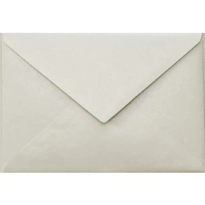Image of Netuno 100 cream pearlescent envelopes DIN C6 114x162mm 4.49x6.39 inches 110gsm Sirio Pearl Oyster Shell gummed pointed flap no window for wedding invitations birthday greeting cards Christmas voucher