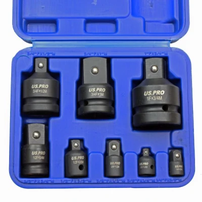 Image of US Pro Tools 8pc Impact Adaptor Set Reducer for Sockets Wrench 3477