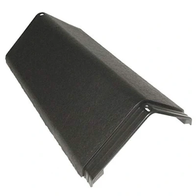 Image of 4 x Slate Grey Enviro Tile Ridge Cap Roof Apex Lightweight Synthetic Plastic Roofing