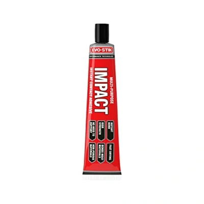 Image of EVO STIK Impact Adhesive, Multipurpose, High Strength Bonds Instantly on Contact, Fast Drying, 65g Tube