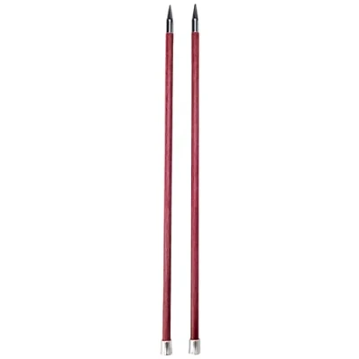 Image of KNITPRO KP29179 Royale: Knitting Pins: Single Ended: 25cm x 6.00mm, Birchwood, brass, Multi Colour, 6mm