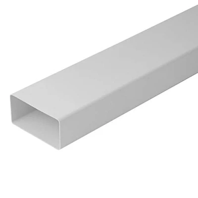 Image of Rectangular Flat Channel 220mm x 55mm Ventilation Duct Tube Pipe Tubing (220mm / 0.5m)