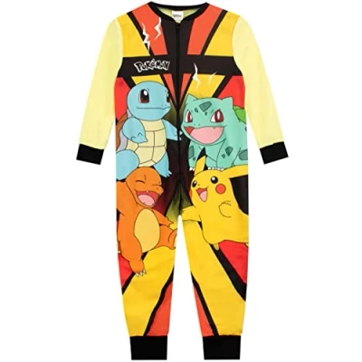 Image of Pokémon Boys Fleece Onesie Multicoloured 5 6 Years