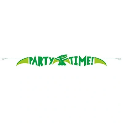 Image of Blue &amp; Green Dinosaur Banner (152cm) Vibrant, Fun Prehistoric Party Decor Ideal for Kids&#039; Birthdays, Events Dino Themed Bash 1 Pc