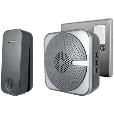 Image of Uni Com 66415 Plug in Door Chime with Kinetic Bell Push Black