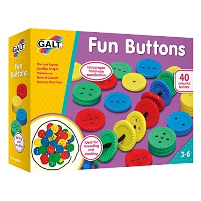 Image of Galt Toys, Fun Buttons, Threading Toy, Ages 3 Years Plus
