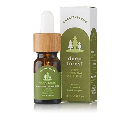 Image of Clarity Blend Aromatherapy Deep Forest Essential Oil Blend, Scent for a Woodland Escape Vetiver, Fir Needle, Black Pepper Sweet Orange 100% Pure Natural Wellness 10 ml