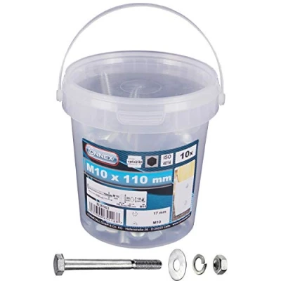 Image of CONNEX B30163 Mach.Screws 601 10x110 10ps per BCK, Silver, M10 x 110 mm (10 Stück)