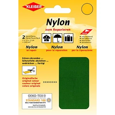 Image of Kleiber Self Adhesive Waterproof Nylon Repair Patches, Green