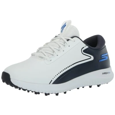 Image of Skechers Performance GO MAX 3 Golf shoes, Men&#039;s, Size: 9.5, White Textile/synthetics