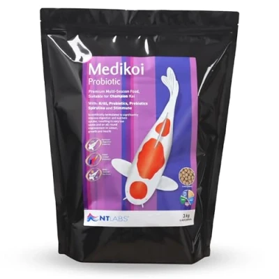 Image of NT Labs Medikoi Probiotic Multi Season, Complete Feed For All Pond Fish, Ideal Year Round Feeding, Rich in Bacteria, Maintains Immune System, Koi Fish Food (3 kg)