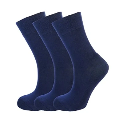 Image of Green Bear Bamboo Fibre Socks Navy, Soft, Breathable, Antibacterial, and Odour Resistant, Ideal for Sports Everyday Wear, Extra Sole Support, UV Protective, Moisture Wicking, Unisex 3 Pairs