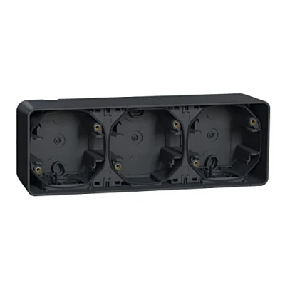 Image of Schneider Electric Horizontal Triple Surface Box IP55 Grey MUR37713