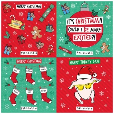 Image of Danilo Promotions Official Friends Box Christmas Card Pack, 20 Cards/ 4 Designs, Multi, FDXB1