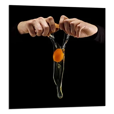 Image of Generic Kitchen 60 x 65 cm Tempered Glass Splashback, Heat Resistant, Self Adhesive Tape Installation